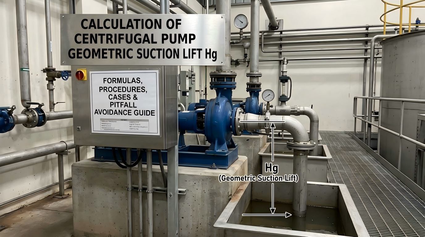 Ponpa zentrifugoaren kalkulua Xurgapen Geometrikoko Igogailua Hg: formulak, prozedurak, kasuak eta hutsuneak saihesteko gida