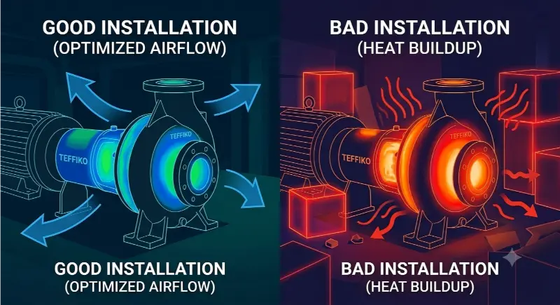 Pump airflow vs heat